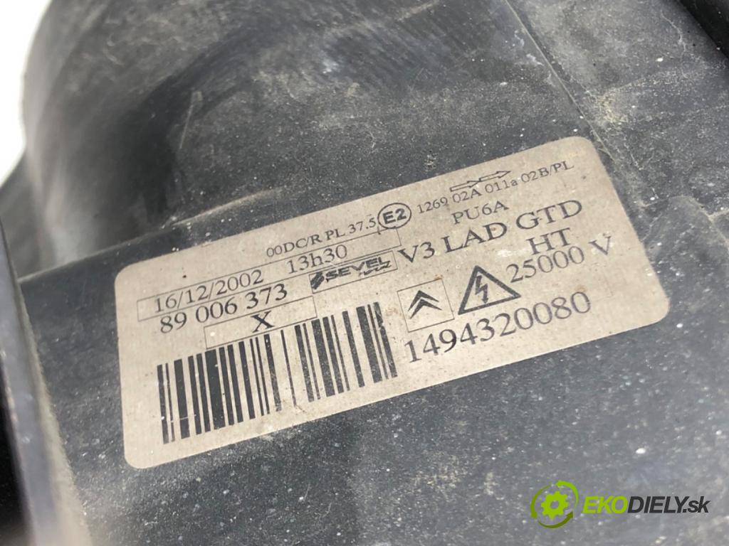 CITROEN C8 (EA_, EB_) 2002 - 2022    2.2 HDi 94 kW [128 KM] olej napędowy 2002 - 2022  Svetlomet ľavy predný XENON 1494320080