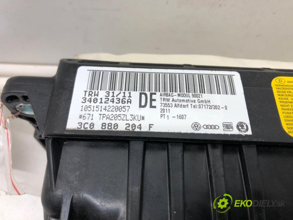 VW PASSAT CC B6 (357) 2008 - 2012    2.0 TFSI 147 kW [200 KM] benzyna 2008 - 2012  AirBag spolujazdca 3C0880204F (Airbagy)