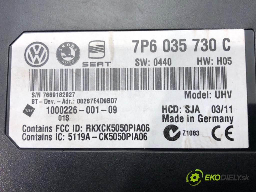 VW PASSAT CC B6 (357) 2008 - 2012    2.0 TFSI 147 kW [200 KM] benzyna 2008 - 2012  Modul BLUETOOTH 7P6035730C (Ostatné)