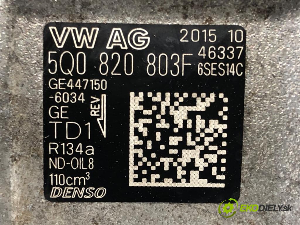 VW GOLF VII Variant (BA5, BV5) 2013 - 2022    2.0 TDI 110 kW [150 KM] olej napędowy 2013 - 2022  kompresor klimatizace 5Q0820803F (Kompresory)