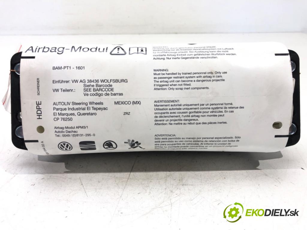 VW GOLF VI Variant (AJ5) 2009 - 2014    1.6 TDI 77 kW [105 KM] olej napędowy 2009 - 2013  AirBag spolujazdca  (Airbagy)