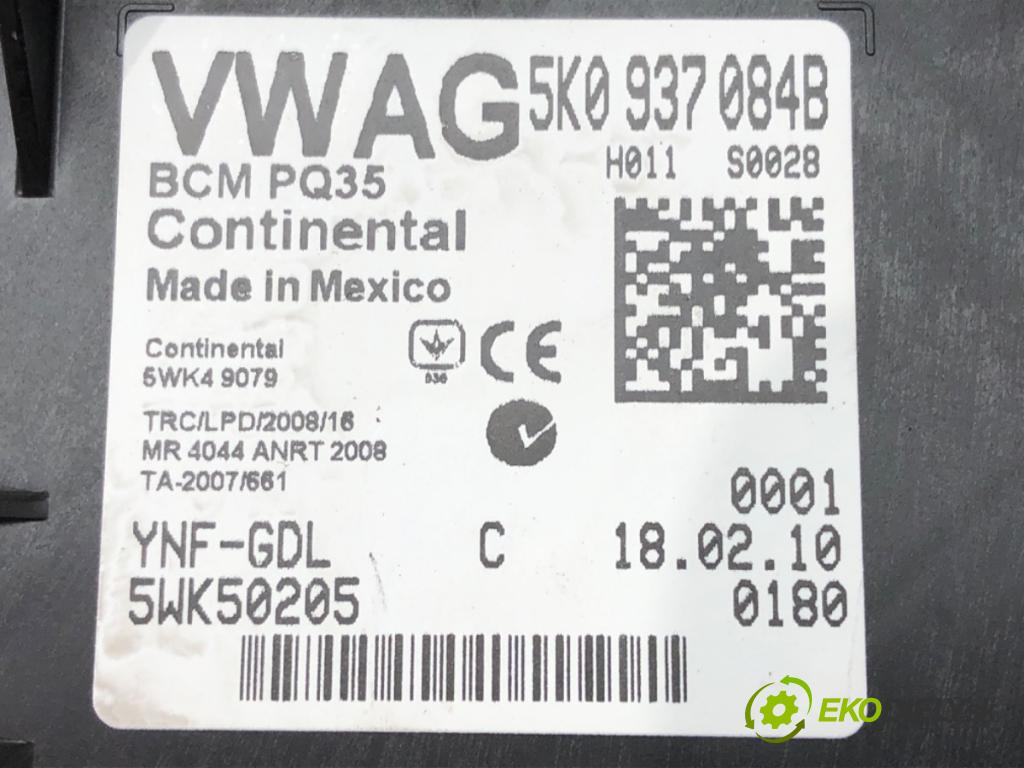 VW GOLF VI Variant (AJ5) 2009 - 2014    1.6 TDI 77 kW [105 KM] olej napędowy 2009 - 2013  Modul BCM 5K09370845 (Ostatné)
