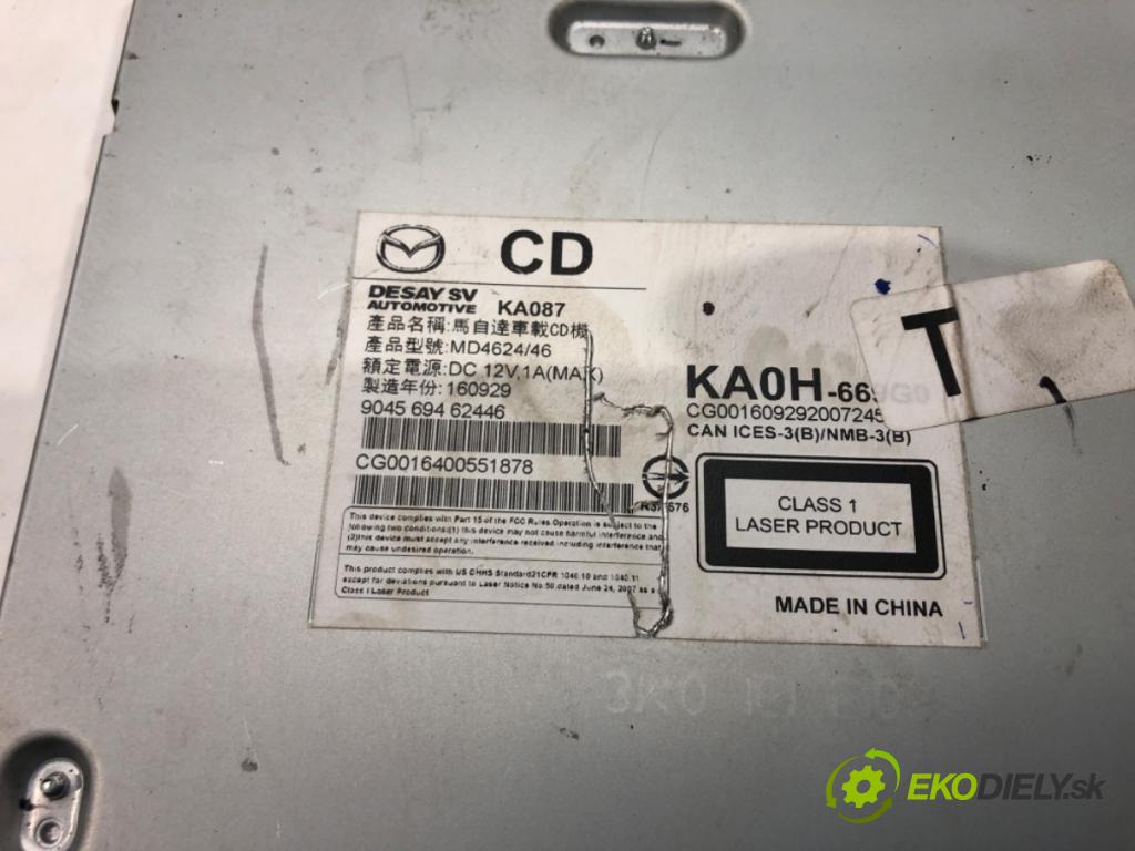 MAZDA CX-5 (KE, GH) 2011 - 2017    2.5 141 kW [192 KM] benzyna 2015 - 2017  RADIO KA0H-669G0 (Audio zariadenia)