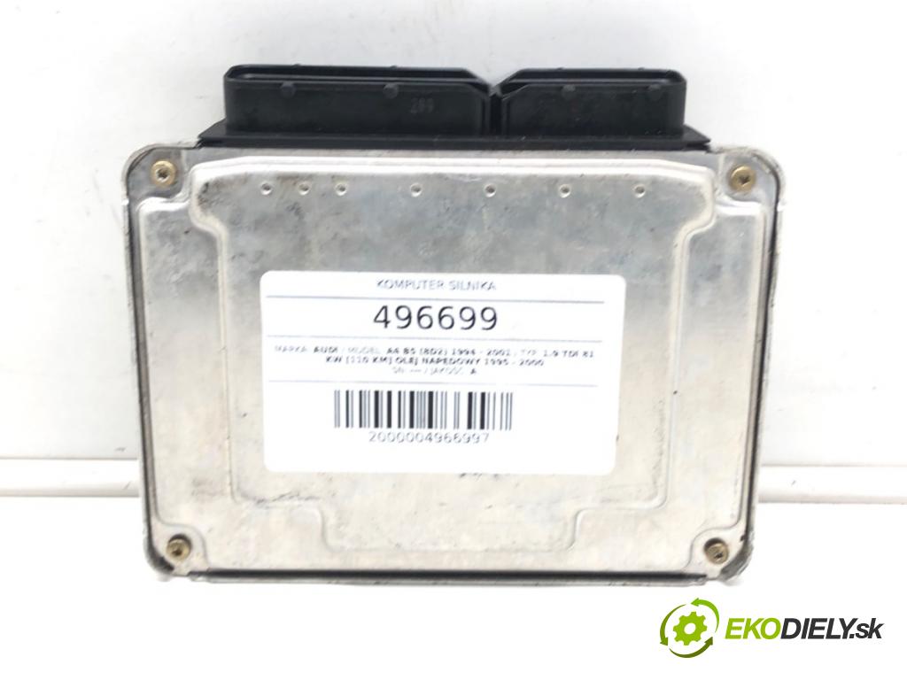 AUDI A4 B5 (8D2) 1994 - 2001    1.9 TDI 81 kW [110 KM] olej napędowy 1995 - 2000  riadiaca jednotka Motor 0281010941 (Riadiace jednotky)