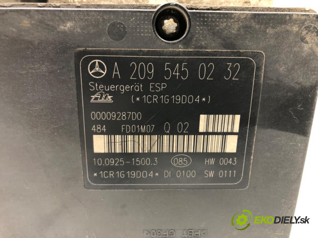 MERCEDES-BENZ KLASA C (W203) 2000 - 2007    C 200 Kompressor (203.045) 120 kW [163 KM] benzyna  pumpa ABS A0034319412 (Pumpy brzdové)