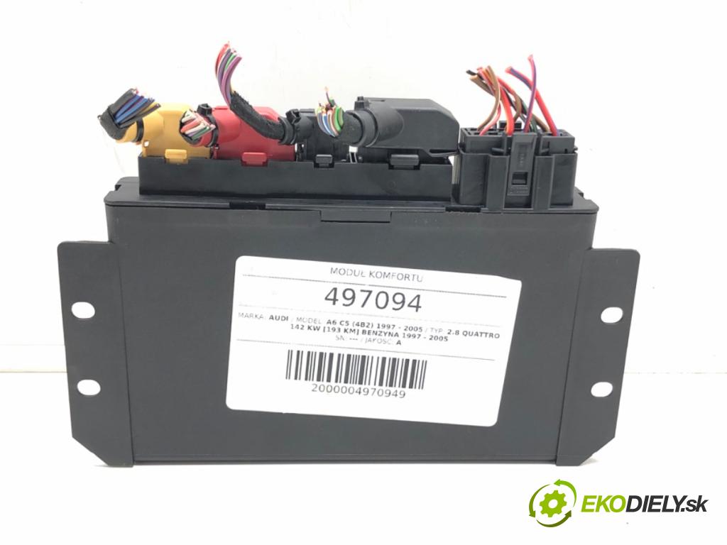 AUDI A6 C5 (4B2) 1997 - 2005    2.8 quattro 142 kW [193 KM] benzyna 1997 - 2005  Modul komfortu 4B0962258B (Moduly komfortu)