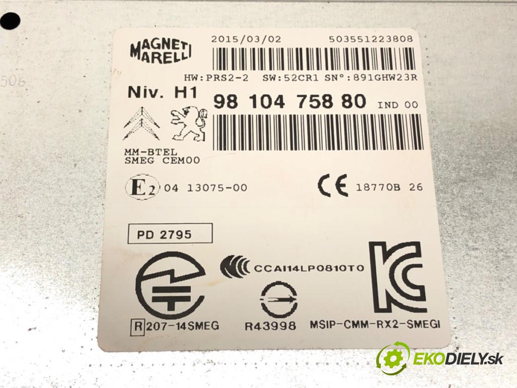 PEUGEOT 508 SW I (8E_) 2010 - 2018    2.0 BlueHDi 150 110 kW [150 KM] olej napędowy 2014  RADIO 9810475880 (Audio zariadenia)