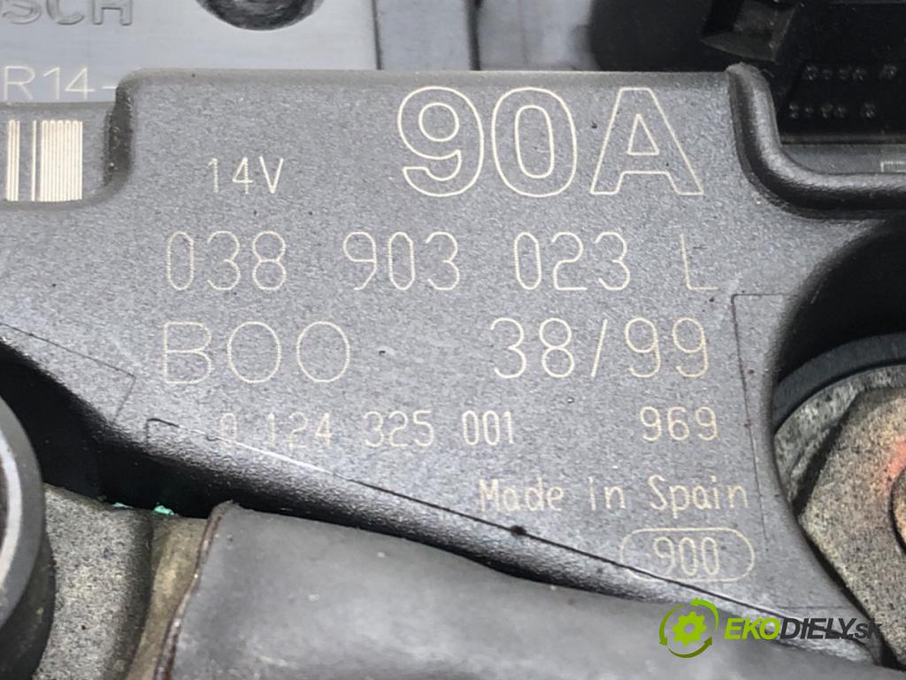 SKODA OCTAVIA I (1U2) 1996 - 2010    1.9 TDI 81 kW [110 KM] olej napędowy 1997 - 2006  Alternátor 038903023L (Alternátory)