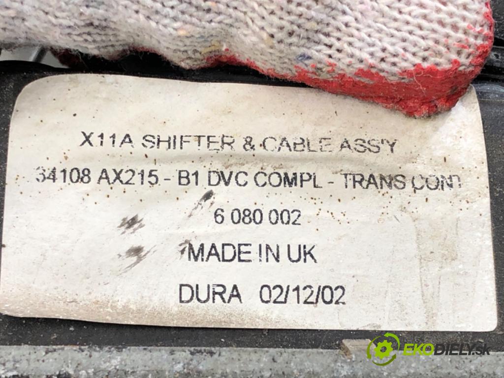 NISSAN MICRA III (K12) 2002 - 2010    1.2 16V 48 kW [65 KM] benzyna 2003 - 2010  Kulisa 34108AX215 (Rýchlostné páky / kulisy)