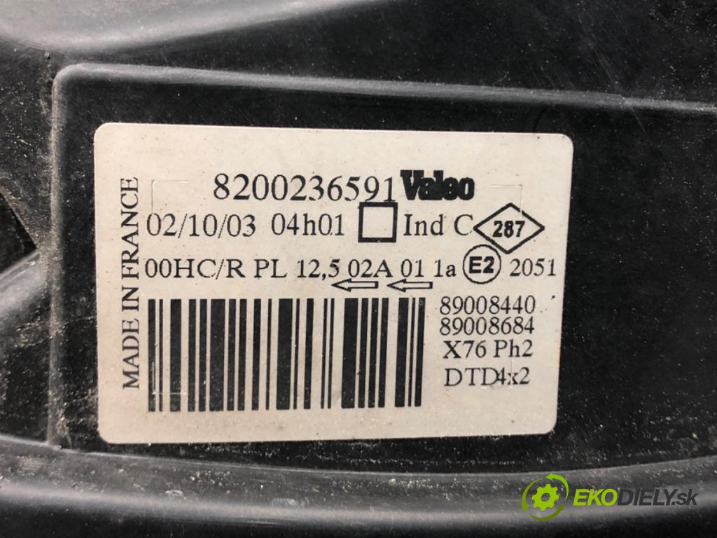 RENAULT KANGOO (KC0/1_) 1997 - 2022 1.2 16V (KC05, KC06, KC03, KC0T, KC0W, KC1D) 55 kW Svetlomet pravy predný 8200236591