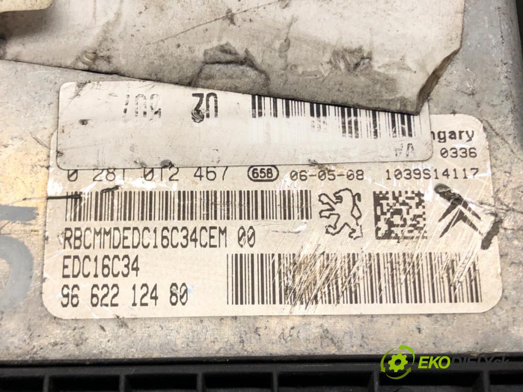 PEUGEOT 207 (WA_, WC_) 2006 - 2015    1.6 HDi 66 kW [90 KM] olej napędowy 2006 - 2013  riadiaca jednotka Motor 9662212480 (Riadiace jednotky)