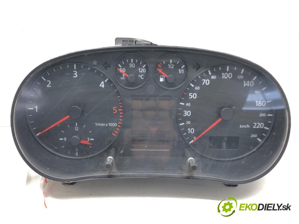 AUDI A3 (8L1) 1996 - 2006    1.9 TDI 66 kW [90 KM] olej napędowy 1996 - 2001  Prístrojovka 8L0919860D (Prístrojové dosky, displeje)
