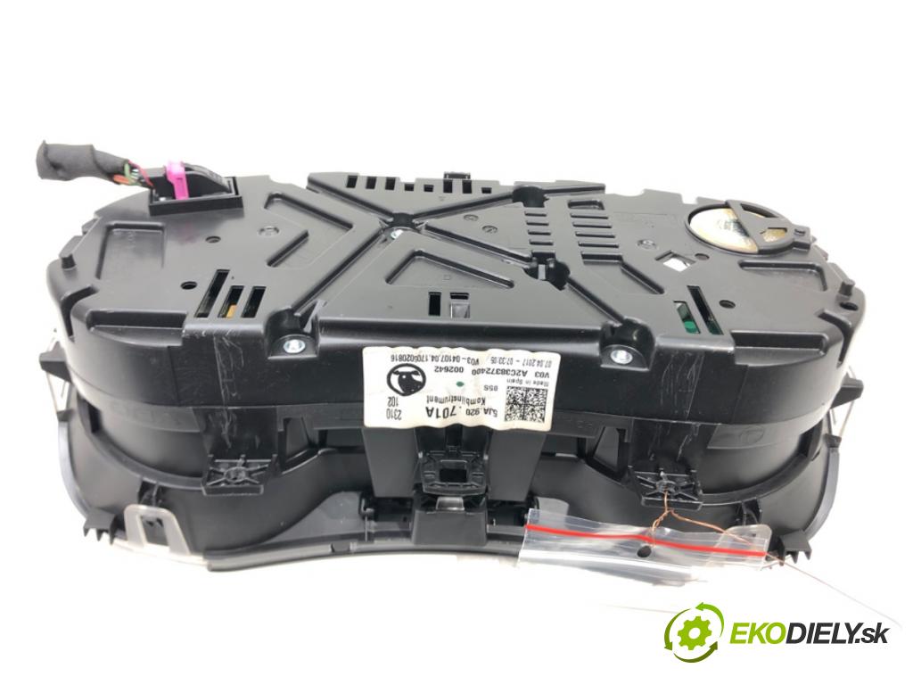 SKODA RAPID (NH3, NK3, NK6) 2012 - 2022    1.4 TDI 66 kW [90 KM] olej napędowy 2015 - 2019  Prístrojovka 5JA920701A (Prístrojové dosky, displeje)