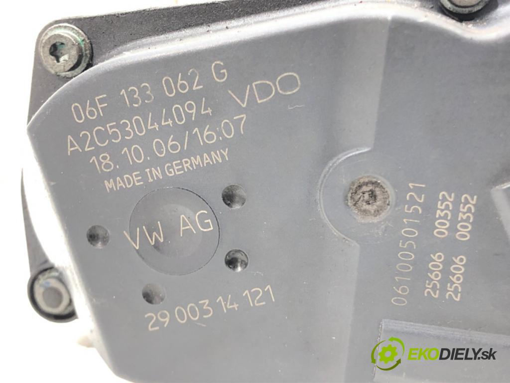 AUDI A4 B7 (8EC) 2004 - 2008    2.0 TFSI 147 kW [200 KM] benzyna 2004 - 2008  Škrtiaca klapka 06F133062G (Škrtiace klapky)