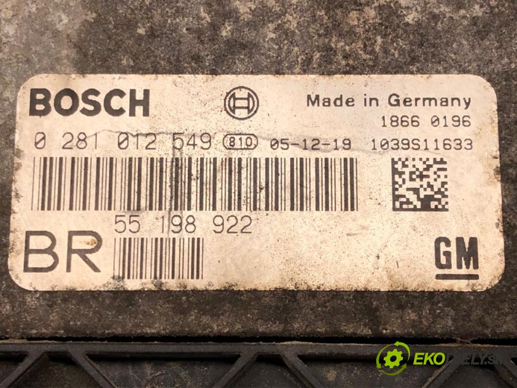 OPEL ZAFIRA B Nadwozie pełne/minivan (A05) 2005 - 2015    1.9 CDTI VAN (M75) 88 kW [120 KM] olej napędowy 20  riadiaca jednotka Motor 0281012549 (Riadiace jednotky)