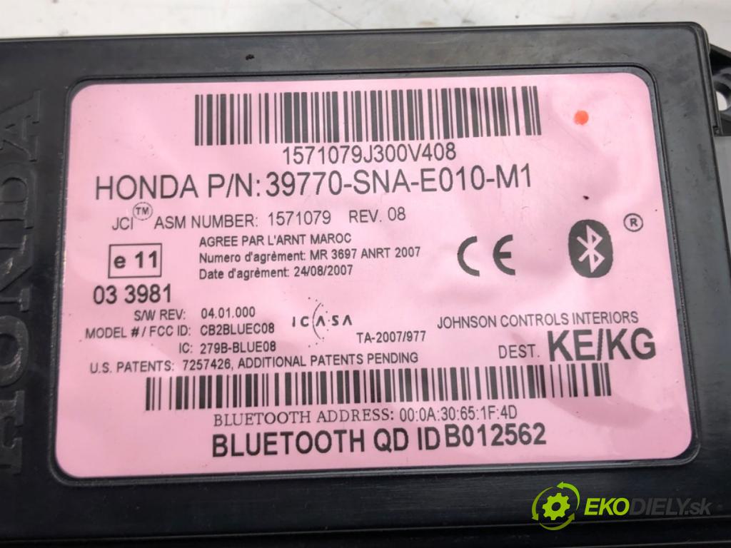 HONDA CIVIC VIII sedan (FD, FA) 2005 - 2022    1.3 IMA (FA3, FD3) 70 kW [95 KM] Hybryda silnik be  Modul BLUETOOTH 39770-SNA-E010-M1 (Ostatné)
