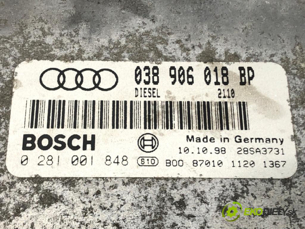 AUDI A3 (8L1) 1996 - 2006    1.9 TDI 81 kW [110 KM] olej napędowy 1997 - 2001  riadiaca jednotka Motor 038906018BP (Riadiace jednotky)