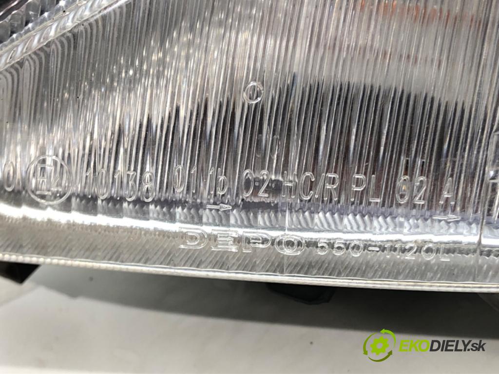 PEUGEOT 206 liftback (2A/C) 1998 - 2012    1.1 i 44 kW [60 KM] benzyna 1998 - 2007  Svetlomet ľavy predný