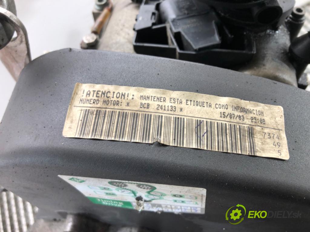 SEAT LEON (1M1) 1999 - 2006    1.6 16 V 77 kW [105 KM] benzyna 2000 - 2006  Motor BCB (Motory (kompletné))