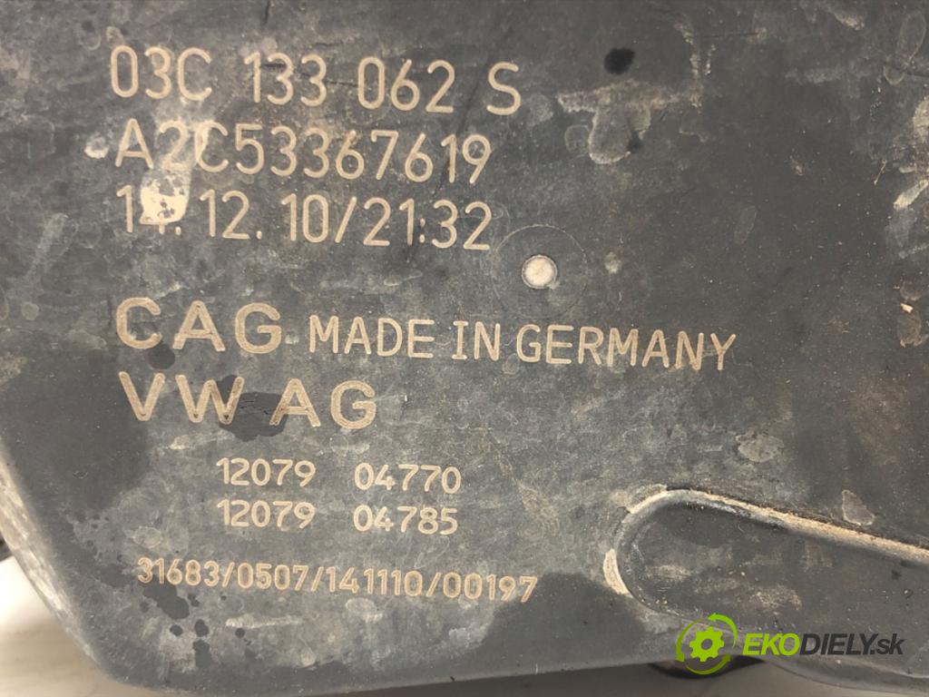 VW GOLF VI (5K1) 2008 - 2014    1.4 TSI 90 kW [122 KM] benzyna 2008 - 2012  Škrtiaca klapka 03C133062 (Škrtiace klapky)