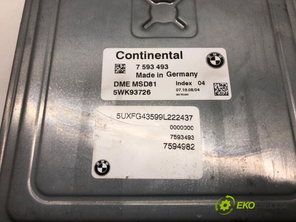 BMW X6 (E71, E72) 2007 - 2014    xDrive 35 i 225 kW [306 KM] benzyna 2008 - 2014  riadiaca jednotka Motor 7593493 5WK93726 (Riadiace jednotky)