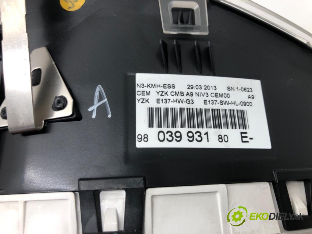 PEUGEOT 208 I (CA_, CC_) 2012 - 2022    1.6 88 kW [120 KM] benzyna 2012 - 2022  Prístrojovka 9800654580 (Prístrojové dosky, displeje)