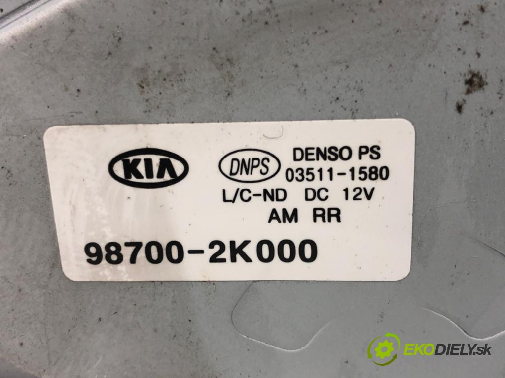 KIA SOUL I (AM) 2009 - 2022    1.6 CRDi 128 94 kW [126 KM] olej napędowy 2009 - 2  Motor stieračov zad 98700-2K000