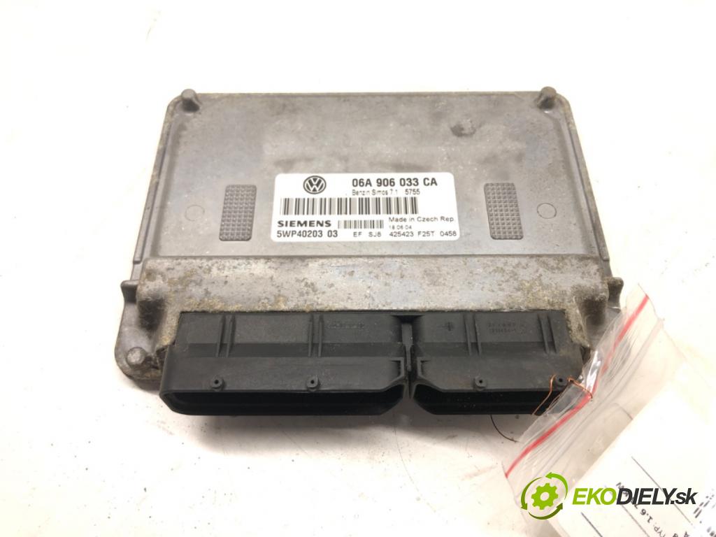 VW GOLF V (1K1) 2003 - 2010    1.6 75 kW [102 KM] benzyna 2004 - 2008  riadiaca jednotka Motor 06A906033CA (Riadiace jednotky)
