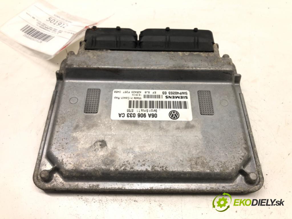 VW GOLF V (1K1) 2003 - 2010    1.6 75 kW [102 KM] benzyna 2004 - 2008  riadiaca jednotka Motor 06A906033CA (Riadiace jednotky)