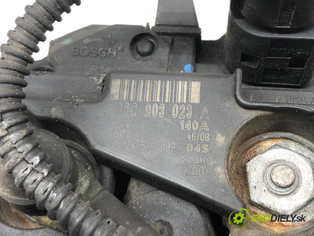 VW TOURAN (1T1, 1T2) 2003 - 2010    1.4 TSI 125 kW [170 KM] benzyna 2006 - 2010  Alternátor 03C903023A (Alternátory)