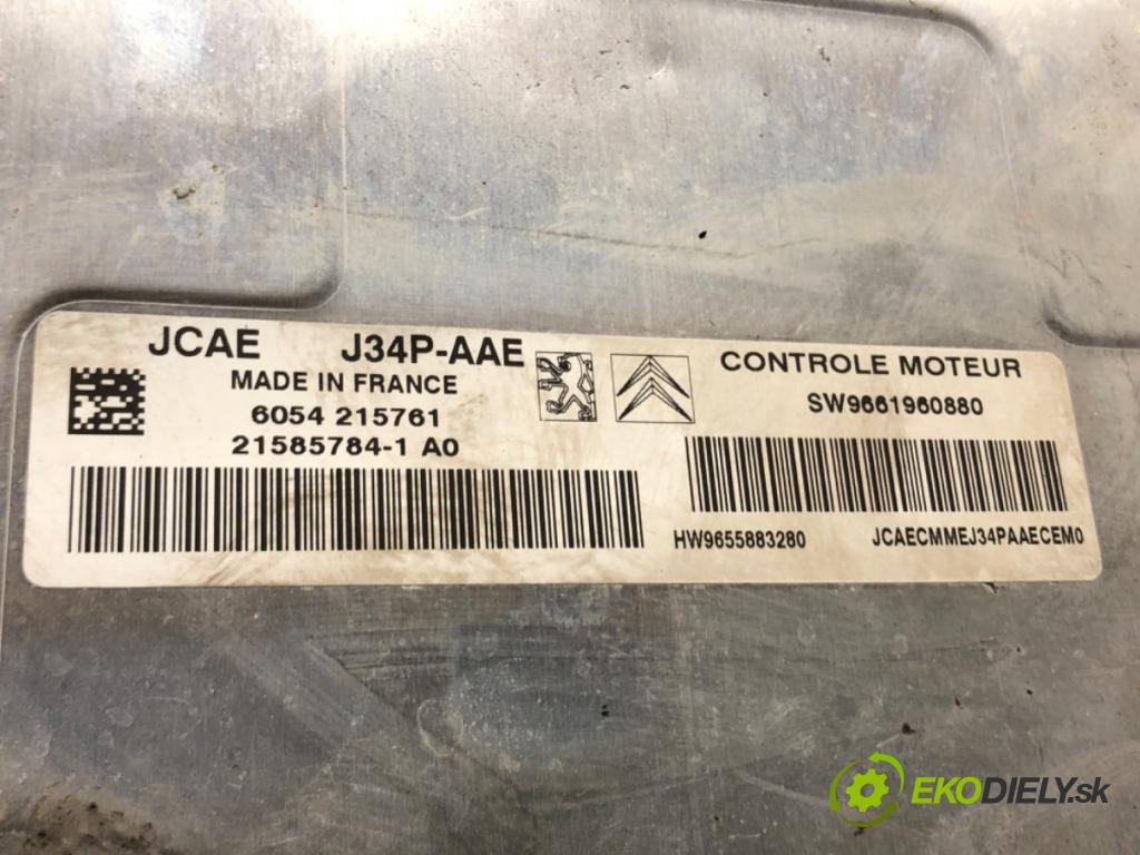 PEUGEOT 206 liftback (2A/C) 1998 - 2012    1.4 i 55 kW [75 KM] benzyna 1998 - 2012  riadiaca jednotka Motor 9661960880 (Riadiace jednotky)