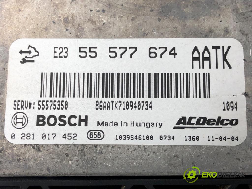 OPEL INSIGNIA A (G09) 2008 - 2017    2.0 CDTI (68) 96 kW [131 KM] olej napędowy 2008 -   řídící jednotka motora 55575350 (Řídící jednotky)