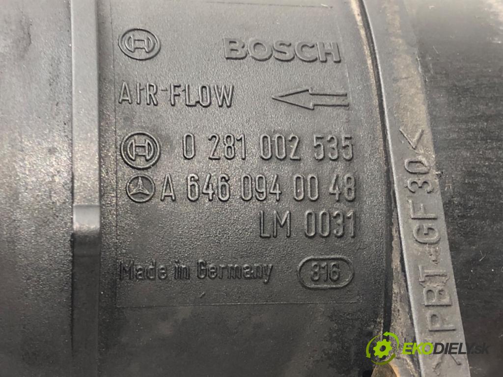 MERCEDES-BENZ CLK (C209) 2002 - 2010    220 CDI (209.308) 110 kW [150 KM] olej napędowy 20  Váha vzduchu A6460940048 (Váhy vzduchu)