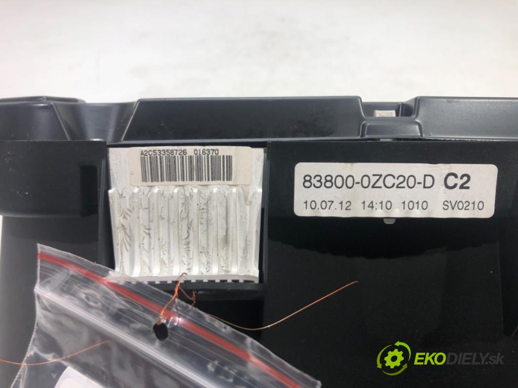 TOYOTA AURIS (_E15_) 2006 - 2012    1.33 Dual-VVTi (NRE150_) 73 kW [99 KM] benzyna 201  Prístrojovka 83800-0ZC20-D (Prístrojové dosky, displeje)