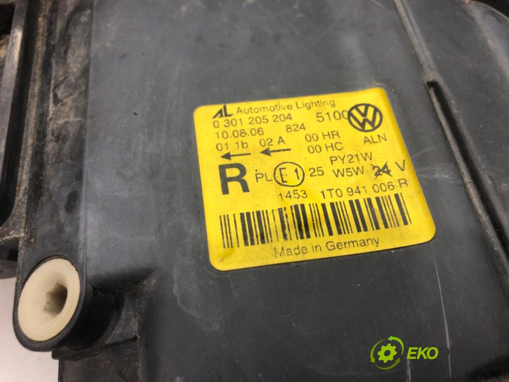 VW TOURAN (1T1, 1T2) 2003 - 2010    1.9 TDI 77 kW [105 KM] olej napędowy 2003 - 2010  Svetlomet pravy predný 1T0941006R