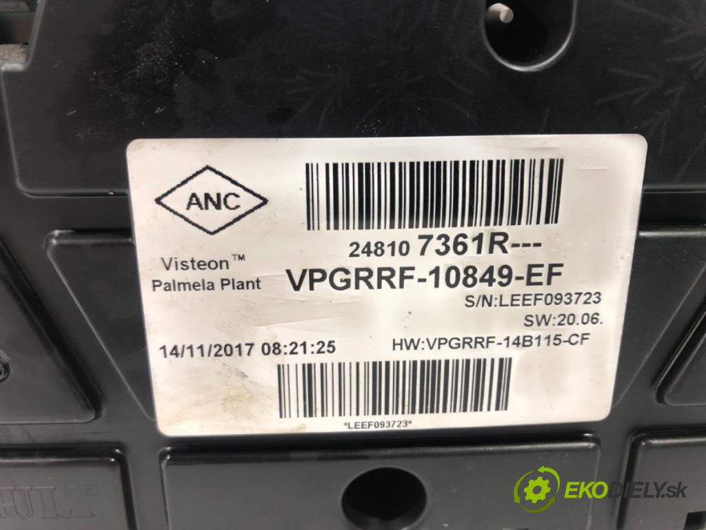 RENAULT CLIO IV Grandtour (KH_) 2012 - 2022    1.2 16V 54 kW [73 KM] benzyna 2013 - 2022  Prístrojovka 248107361R (Prístrojové dosky, displeje)