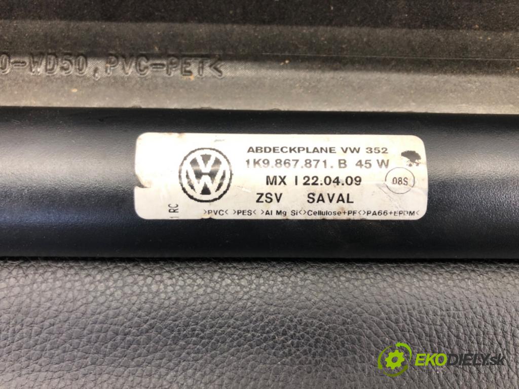 VW GOLF V (1K1) 2003 - 2010    1.9 TDI 77 kW [105 KM] olej napędowy 2003 - 2008  Roleta 1K9867871B (Rolety kufra)