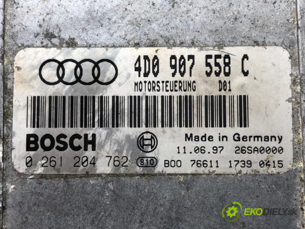 AUDI A8 D2 (4D2, 4D8) 1994 - 2005    3.7 quattro 169 kW [230 KM] benzyna 1995 - 1998  riadiaca jednotka Motor 4D0907558C 0261204762 (Riadiace jednotky)