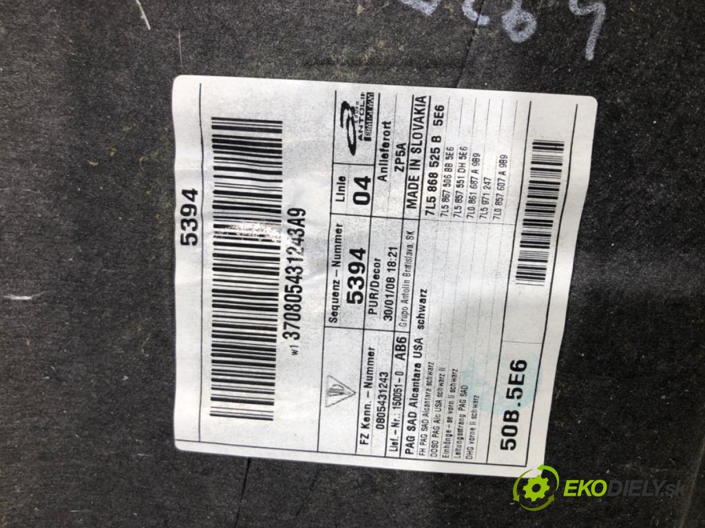 PORSCHE CAYENNE (9PA) 2002 - 2010    S 4.8 283 kW [385 KM] benzyna 2007 - 2010  Stropný tapacír 7L5867506 (Stropné tapacíre)