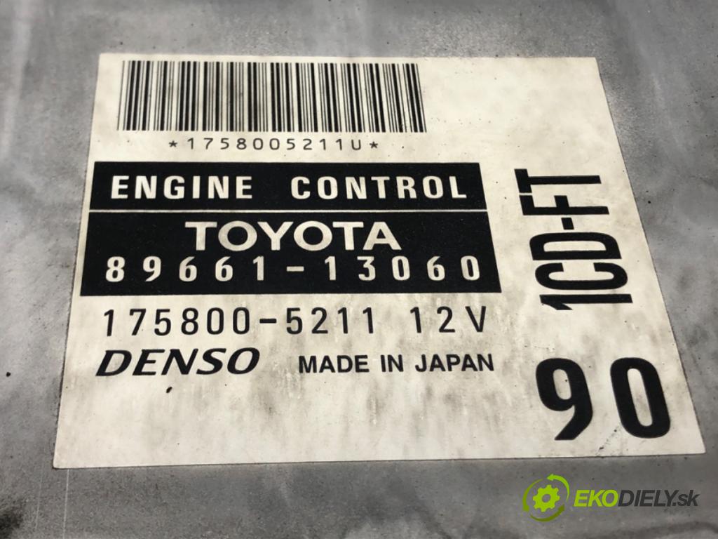 TOYOTA COROLLA Verso (_E12_) 2001 - 2007    2.0 D-4D (CDE120_) 66 kW [90 KM] olej napędowy 200  riadiaca jednotka Motor 89661-13060 (Riadiace jednotky)