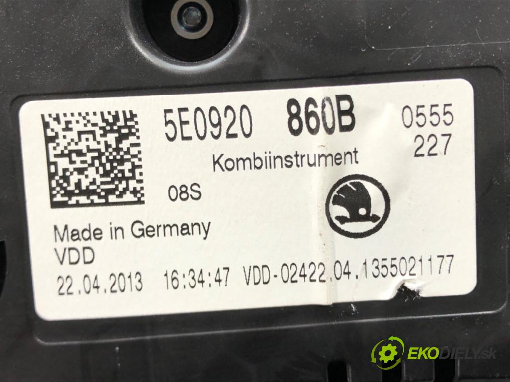 SKODA OCTAVIA III (5E3, NL3, NR3) 2012 - 2022    1.8 TSI 132 kW [180 KM] benzyna 2012 - 2022  Prístrojovka 5E0920860B (Prístrojové dosky, displeje)