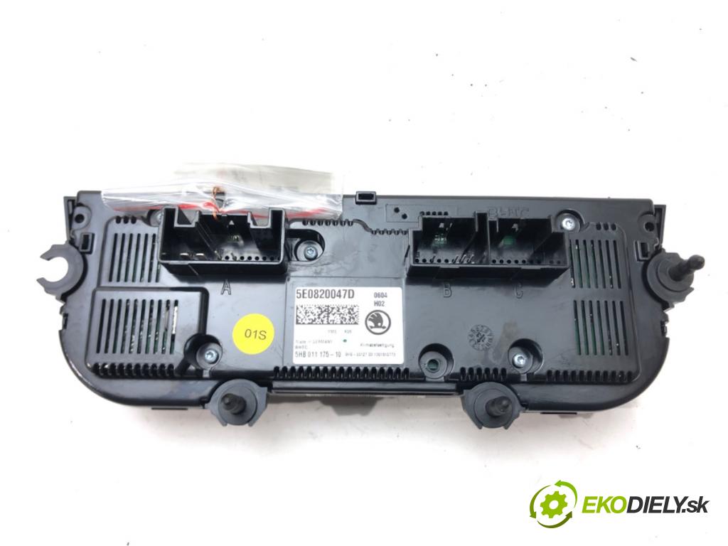 SKODA OCTAVIA III (5E3, NL3, NR3) 2012 - 2022    1.8 TSI 132 kW [180 KM] benzyna 2012 - 2022  Panel ovládania kúrenia 5E0820047D (Prepínače, spínače, tlačidlá a ovládače kúrenia)