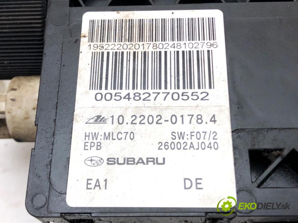 SUBARU LEGACY V Kombi (BR) 2008 - 2014    2.0 D AWD 110 kW [150 KM] olej napędowy 2009 - 201  BRZDA: ručný elektrický  (Ručné brzdy)