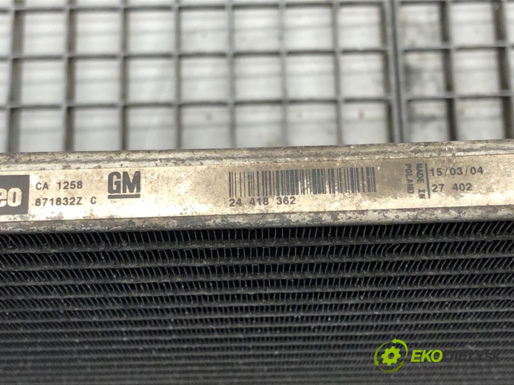 OPEL VECTRA C (Z02) 2002 - 2009    1.8 16V 90 kW [122 KM] benzyna 2002 - 2008  Chladič klimatizácie 24418362 (Chladiče klimatizácie)