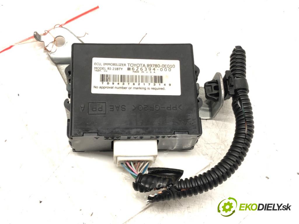 LEXUS RX (_U3_) 2003 - 2008    350 (GSU30_) 203 kW [276 KM] benzyna 2006 - 2008  MODUL imobilizéra IMMO ECU 89780-0E010