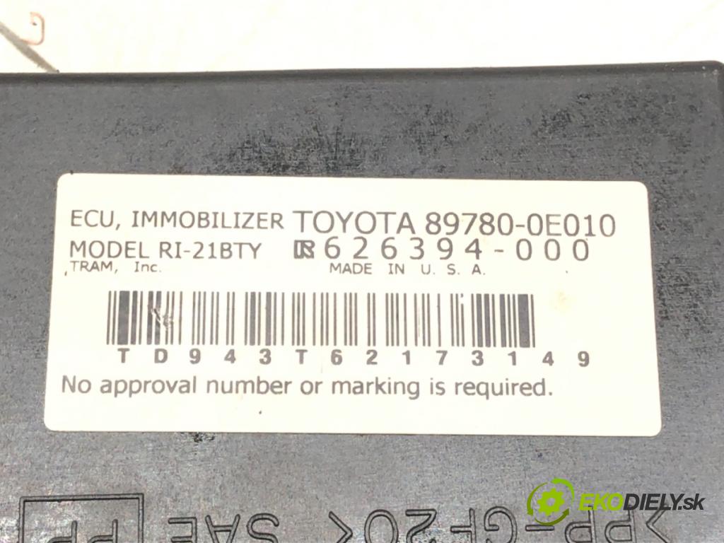 LEXUS RX (_U3_) 2003 - 2008    350 (GSU30_) 203 kW [276 KM] benzyna 2006 - 2008  MODUL imobilizéra IMMO ECU 89780-0E010