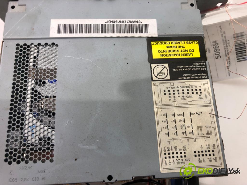 VW TOURAN (1T1, 1T2) 2003 - 2010    1.9 TDI 77 kW [105 KM] olej napędowy 2003 - 2010  RADIO Navigácia 1K0035198B (Audio zariadenia)