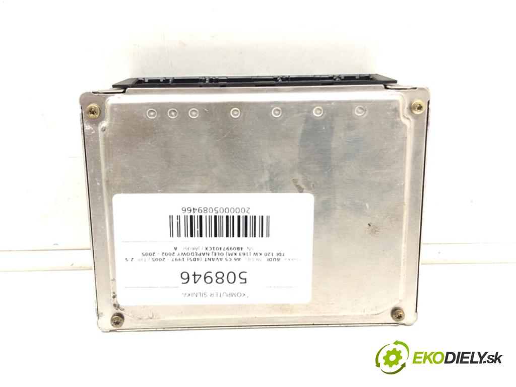 AUDI A6 C5 Avant (4B5) 1997 - 2005    2.5 TDI 120 kW [163 KM] olej napędowy 2002 - 2005  riadiaca jednotka Motor 4B0997401CX (Riadiace jednotky)
