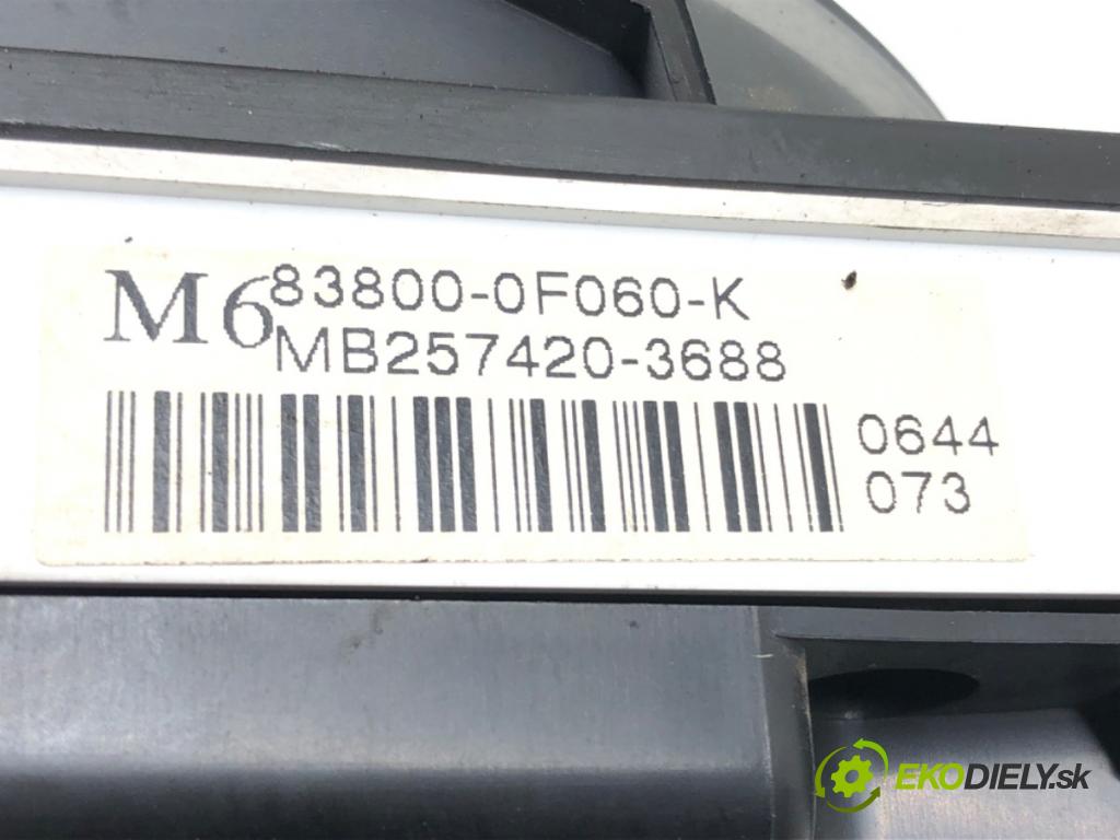 TOYOTA COROLLA Verso (ZER_, ZZE12_, R1_) 2004 - 2009    2.0 D-4D (CUR10_) 85 kW [116 KM] olej napędowy 200  Prístrojovka 83800-0F060-K (Prístrojové dosky, displeje)