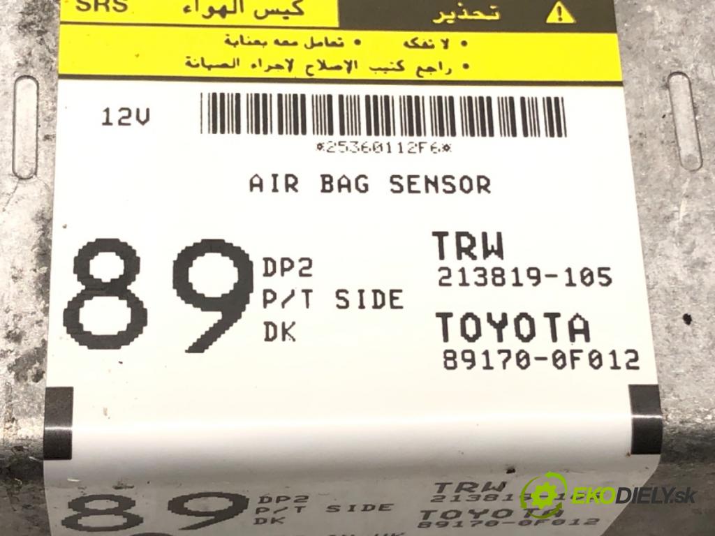TOYOTA COROLLA Verso (ZER_, ZZE12_, R1_) 2004 - 2009    2.0 D-4D (CUR10_) 85 kW [116 KM] olej napędowy 200  senzor airbag 89170-0F012 (Snímače)